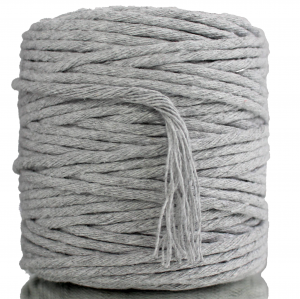 Sznurek bawełniany skręcany SZARY 100m 5mm