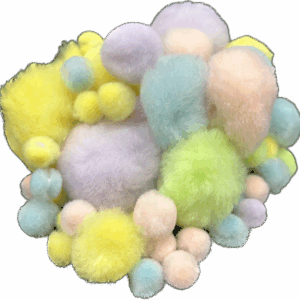 Pompony akrylowe mix kolorów i wielkości