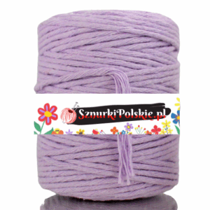 Sznurek bawełniany skręcany FIOLETOWY 20m 3mm