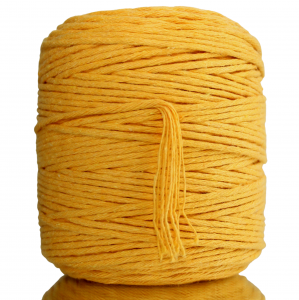 Sznurek bawełniany do makramy ŻÓŁTY 200m 3mm