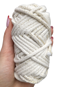 WAS Sznurek bawełniany z rdzeniem ZŁOTA NITKA kość słoniowa 20m 5mm WAS