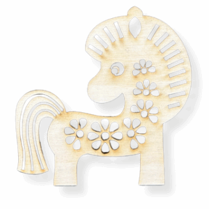 Drewniana ozdoba zawieszka koń konik na choinkę decoupage dekor ze sklejki