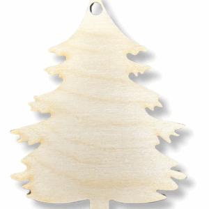 Drewniana choinka drzewko zawieszka ze sklejki decoupage dekor ozdoba 1szt