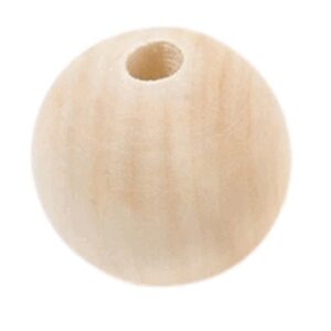 Korale kulki drewniane surowe decoupage 50mm