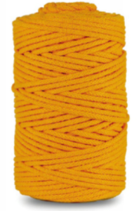 WAS Sznurek bawełniany z rdzeniem 100m 3mm CIEMNY ŻÓŁTY WAS