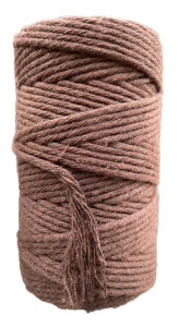 Sznurek bawełniany skręcany CIEMNY BRĄZ 60m 2mm