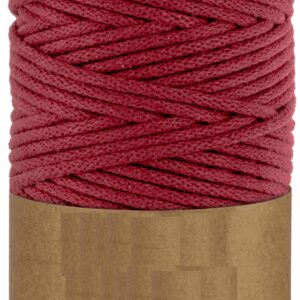 WAS Sznurek bawełniany z rdzeniem 100m 5mm - bordowy WAS