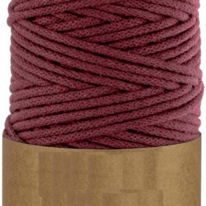 WAS Sznurek bawełniany z rdzeniem 100m 5mm - burgund WAS