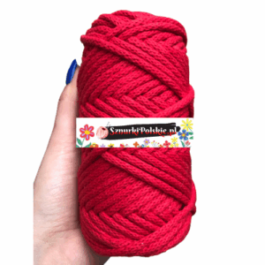 WAS Sznurek bawełniany z rdzeniem czerwony 50m 5mm WAS