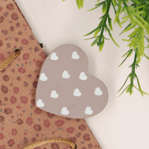 Spinacze serca klamerki serca szare 5cm 6szt