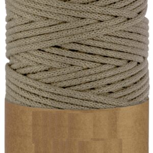 WAS Sznurek bawełniany z rdzeniem 100m 5mm - ciemny beżowy WAS