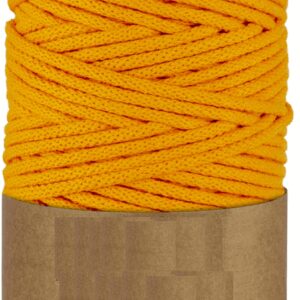 WAS Sznurek bawełniany z rdzeniem 100m 5mm - złocisty WAS