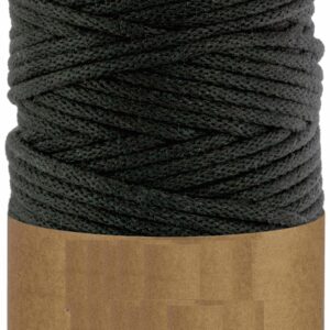 WAS Sznurek bawełniany z rdzeniem 100m 5mm - czarny WAS