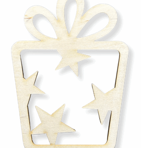 Drewniana zawieszka na choinkę prezent prezencik ze sklejki dekor decoupage