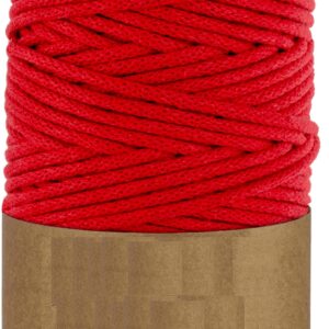 WAS Sznurek bawełniany z rdzeniem 100m 5mm - czerwony WAS