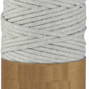 WAS Sznurek bawełniany z rdzeniem 100m 5mm - popielaty WAS