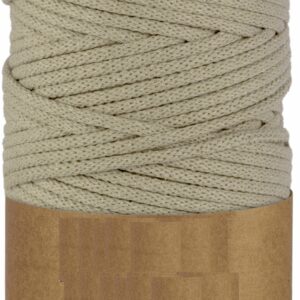 WAS Sznurek bawełniany z rdzeniem 100m 5mm - jasny beżowy WAS