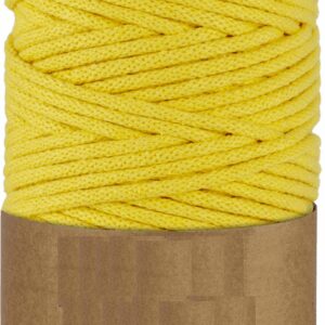 WAS Sznurek bawełniany z rdzeniem 100m 5mm - jasny żółty WAS