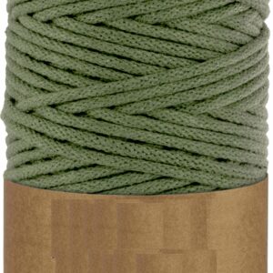 WAS Sznurek bawełniany z rdzeniem 100m 5mm - khaki WAS