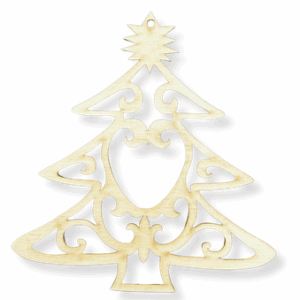 Drewniana choinka drzewko ze sklejki decoupage dekor święta ażur 1szt