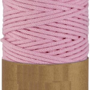 WAS Sznurek bawełniany z rdzeniem 100m 5mm - cukierkowy róż WAS