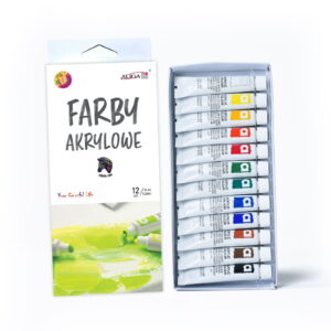 Farby akrylowe zestaw farb farbki komplet 12kol