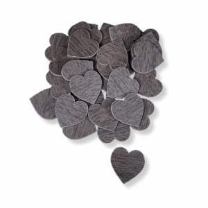 Serce WENGE serduszka 3cm sklejka ozdoba dekor 30szt.