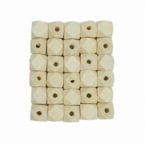 Koraliki drewniane geometryczne diamenty naturalne