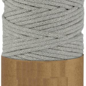 WAS Sznurek bawełniany z rdzeniem 100m 5mm - szary WAS