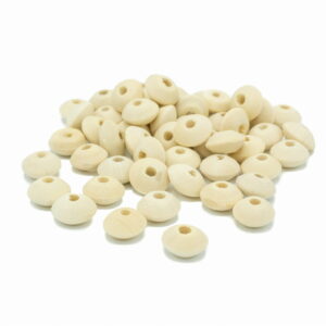 Korale koraliki drewniane płaskie naturalne 14mm