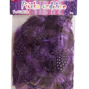 Piórka ozdobne dekoracyjne nakrapiane fioletowy
