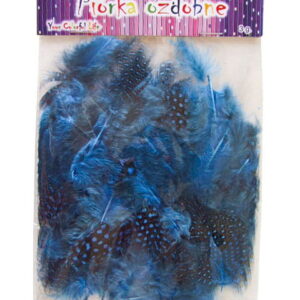 Piórka ozdobne dekoracyjne nakrapiane niebieski