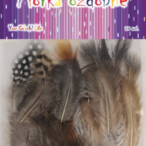 Piórka pióra lotki ozdobne dekoracyjne nakrapiane