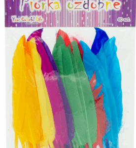 Piórka pióra lotki ozdobne dekoracyjne kolorowe