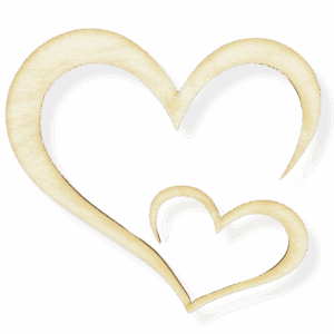 Serce drewniane serca sklejka serduszko dekor baza decoupage ozdoba 1szt