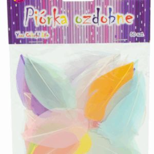 Piórka pióra mix ozdobne dekoracyjne pastelowe