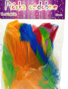 Piórka pióra mix ozdobne dekoracyjne lotki kolor