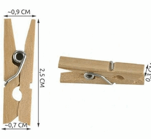 Klamerki drewniane mini spinacze dekoracja 20SZT