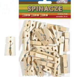 Klamerki spinacze drewniane ozdobne do zdjęć mini