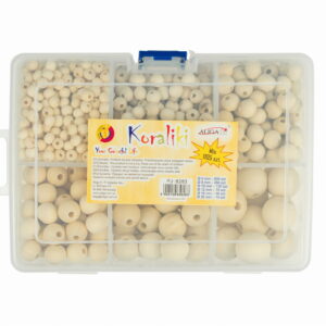 Korale koraliki zestaw w pudełku makramy decoupage