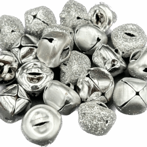 Dzwoneczki ozdobne srebrne mix