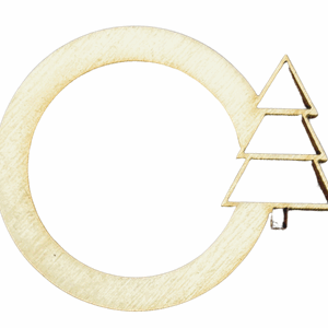 Drewniana mini obręcz serwetnik choinka dekor 1szt