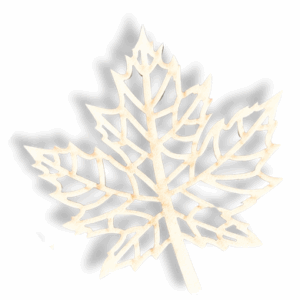 Drewniany liść listek klonu decoupage dekor ze sklejki zawieszka 1szt