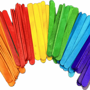 Patyczki drewniane do lodów kolorowe kreatywne