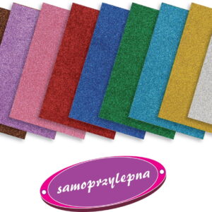 Pianka brokatowa A4 10 kolorów samoprzylepna