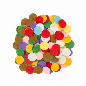 Kółka filcowe mix kolorów 250szt.