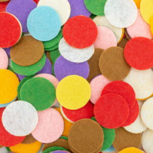 Kółka filcowe mix kolorów 250szt.
