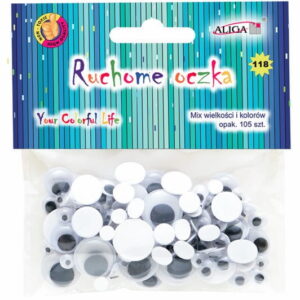 Ruchome oczy oczka samoprzylepne mix 105szt.