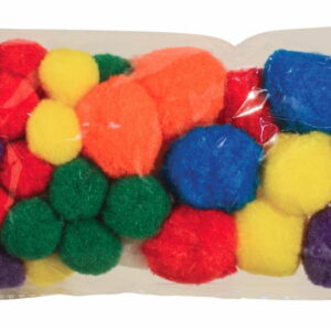 Pompony mix kolorów i wielkości 100szt.