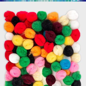 Pompony akrylowe mix kolorów 1